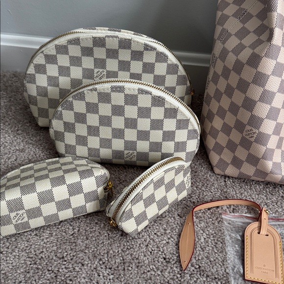 Louis Vuitton LV Canvas Graceful PM Damier Azur handbag dust bag tags organizer - Picture 8 of 11